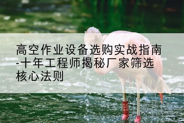 东安剪叉式升降机厂家-高空作业设备选购实战指南-十年工程师揭秘厂家筛选核心法则